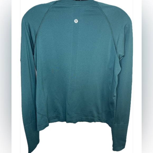 Lululemon Swiftly Tech Long Sleeve 2.0 Race Length in Storm Teal Women's Size 10 - Picture 4 of 5